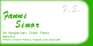 fanni simor business card
